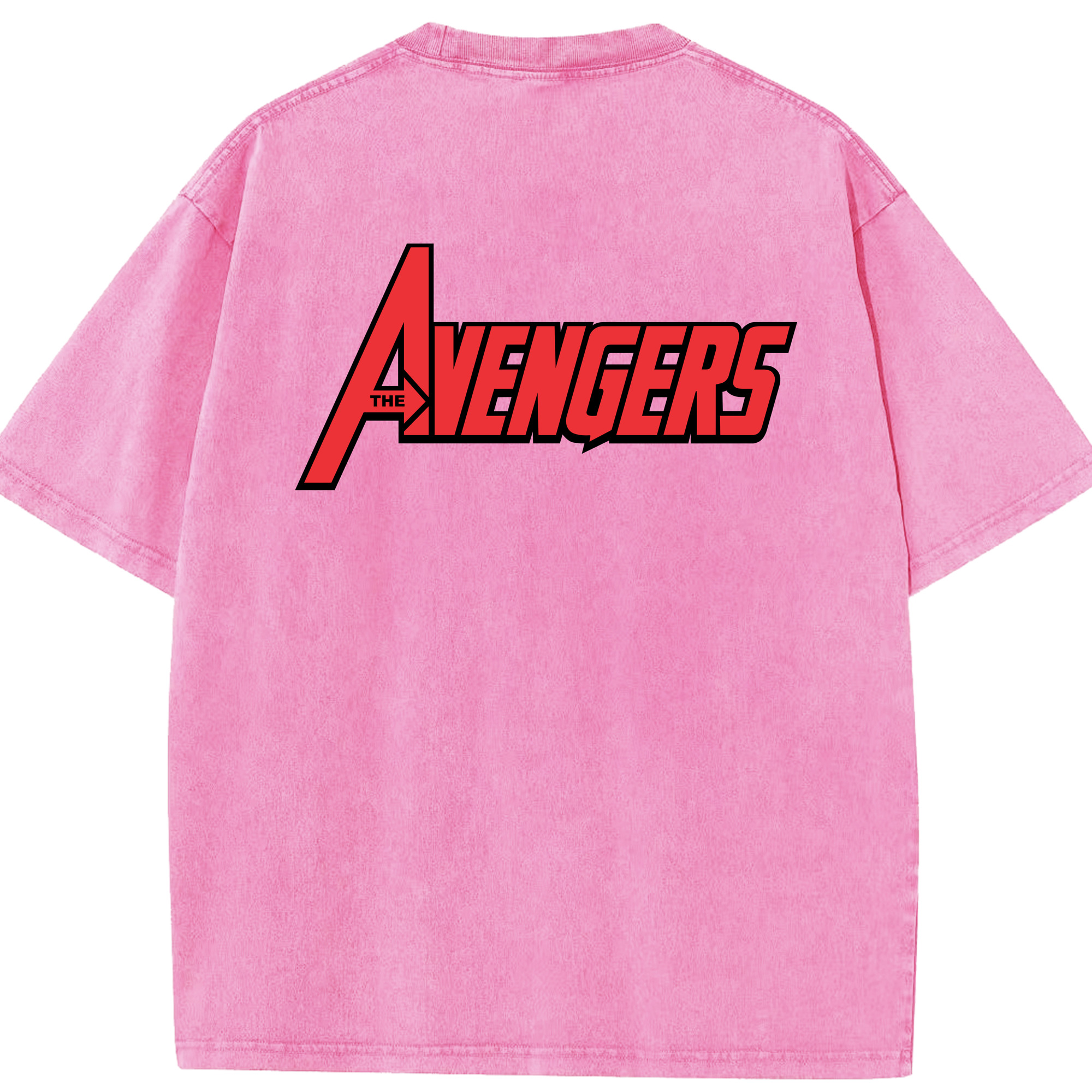 （画像用） アベンジャーズ The Avengers 綿100% ヴィンテージ風 半袖Tシャツ（背面プリント）